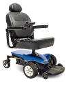 blue jazzy elite es portable electric wheelchair by pride mobility raleigh durham medical