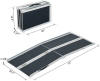Raleigh Durham Medical Lightweight Aluminum Portable Skidproof Carpeted Folding Wheelchair Ramp