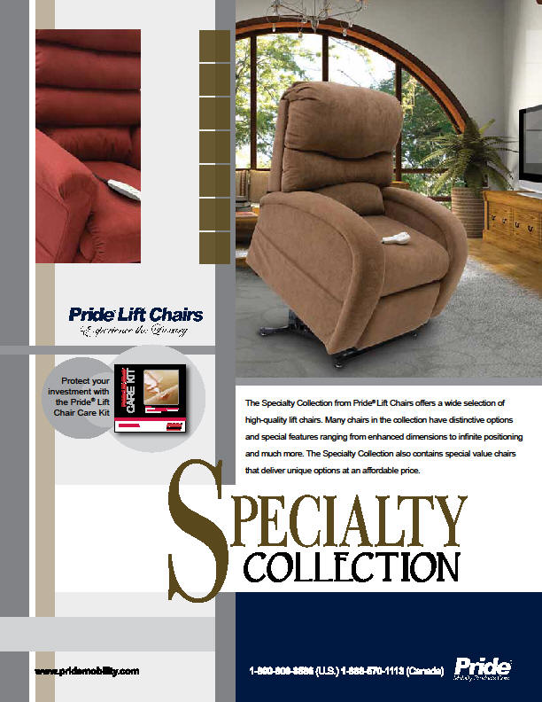 brochure pride electric liftchair 770L