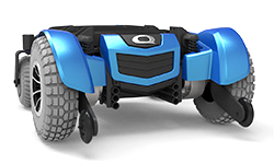 true-blue Quantum 1450  electric wheelchair by pride mobility Raleigh Durham Medical 