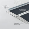 Raleigh Durham Medical Lightweight Aluminum Portable Skidproof Carpeted Folding Wheelchair Ramp